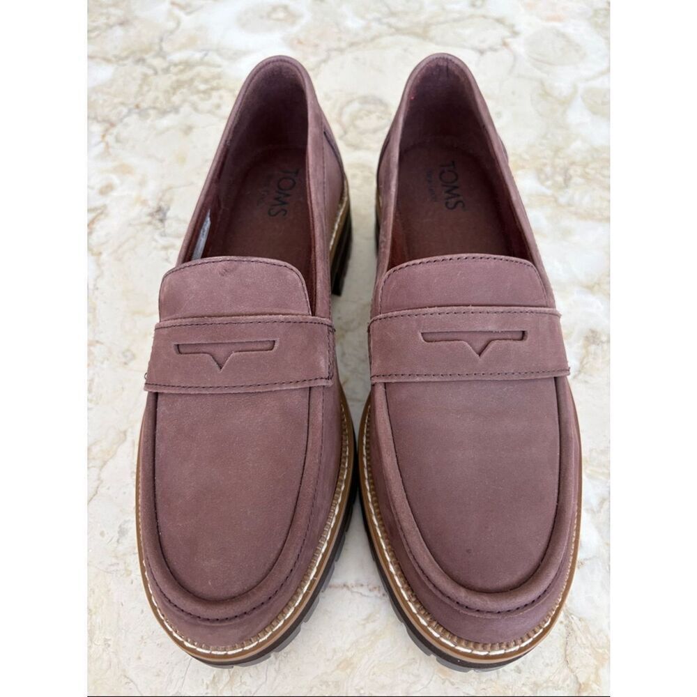 NWOT Toms Cara Loafer - Oak Brown Leather - 9W - Picture 10 of 14